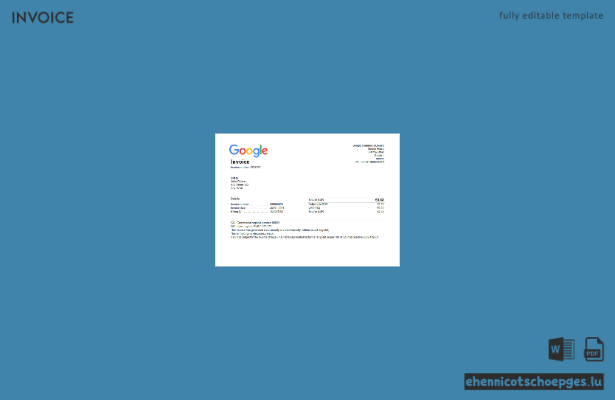 USA Google-Rechnungsbeispiel-Vorschau